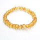 Unpolished Baroque Style Honey Baltic Amber Teething Bracelet/Anklet