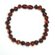 Polished Baroque Style Dark Cognac Baltic Amber Adult / Mom Bracelet