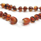 Polished Baroque Style Light Cognac Baltic Amber Adult / Mom Bracelet