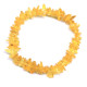 Polished Split Style Lemon Baltic Amber Adult Elastic Healing Bracelet 