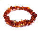 Polished Nugget Style Light Cognac Baltic Amber Adult Elastic Healing Bracelet 