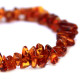Polished Nugget Style Light Cognac Baltic Amber Adult Elastic Healing Bracelet 