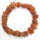 Raw Split Style Cognac Baltic Amber Adult Healing Bracelet Elastic