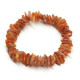 Raw Split Style Cognac Baltic Amber Adult Healing Bracelet Elastic