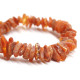 Raw Split Style Cognac Baltic Amber Adult Healing Bracelet Elastic