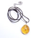 Baltic Amber Pendant  Lemon Color With Plants Inclusions 46