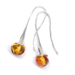 Amber Earrings With Hook