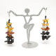 Plaited Baltic Amber Earrings "Rainbow"