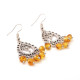 Romantic Ethno-Style Earrings with Honey Amber 16