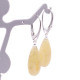 Drop Shape Baltic Amber Earrings Butter Colo Sterling 925 Silver
