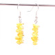 Polished Lemon Baltic Amber Nuggets Dangle Earrings 2