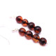 Polished Baroque Style Dark Cognac Baltic Amber Dangle Earrings 202