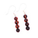Polished Baroque Style Dark Cognac Baltic Amber Dangle Earrings 202