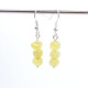Polished Baroque Style Royal - Milky Baltic Amber Dangle Earrings 205