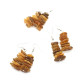 Raw Greenish Amber Earrings with Hook