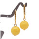 Royal Baltic Amber Ball Earrings with Gold-Plated Leverback Hooks
