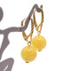 Royal Baltic Amber Ball Earrings with Gold-Plated Leverback Hooks