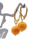 Butterscotch Baltic Amber Ball Earrings with Gold-Plated Leverback Hooks