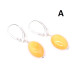 Olive Shape Baltic Amber Earrings Butter Color Drop Shape Sterling 925 Silver