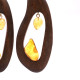 Brown Wooden Earrings With Amber 504