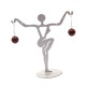 Classic Dark Cognac Amber Earrings with 925 Sterling Silver Hooks