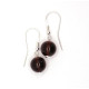 Classic Dark Cognac Amber Earrings with 925 Sterling Silver Hooks