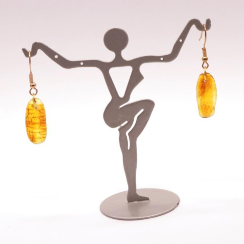 Earrings With Natural Shape Baltic Amber 70