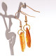 Earrings With Natural Shape Baltic Amber 70
