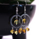 Earrings With Honey Color Baltic Amber 98a