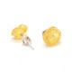 Baltic Amber Light Honey Color 925 Sterling Silver Stud Earrings "ROSE"