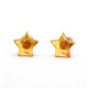 Honey Baltic Amber Star Stud Earrings with 925 Sterling Silver