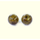Green Baltic Amber Stud Earrings Sterling Silver