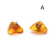 Natural shaped amber earrings with stud 24