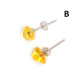 Natural shaped amber earrings with stud 24