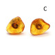 Natural shaped amber earrings with stud 24