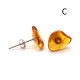 Natural shaped amber earrings with stud 24