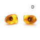 Natural shaped amber earrings with stud 24