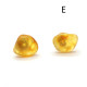 Natural shaped amber earrings with stud 24