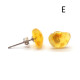 Natural shaped amber earrings with stud 24