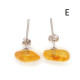 Natural shaped amber earrings with stud 24