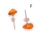 Natural shaped amber earrings with stud 24