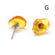 Natural shaped amber earrings with stud 24