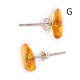 Natural shaped amber earrings with stud 24
