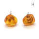 Natural shaped amber earrings with stud 24