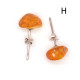 Natural shaped amber earrings with stud 24