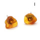 Natural shaped amber earrings with stud 24