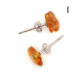 Natural shaped amber earrings with stud 24