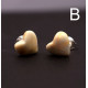 Heart Shape Royal Milky Baltic Amber Earrings Studs Sterling Silver 925
