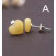 Heart Shape Royal Milky Baltic Amber Earrings Studs Sterling Silver 925