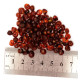 Polished baroque style amber lose beads in dark cognac color 4-6.5 mm